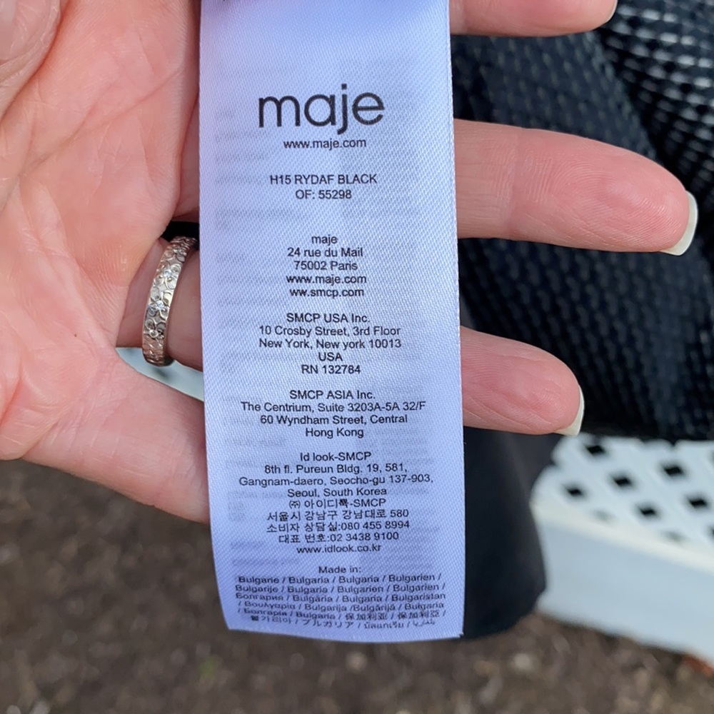 Maje Rydaf Mini Dress Black - Picture 8 of 8
